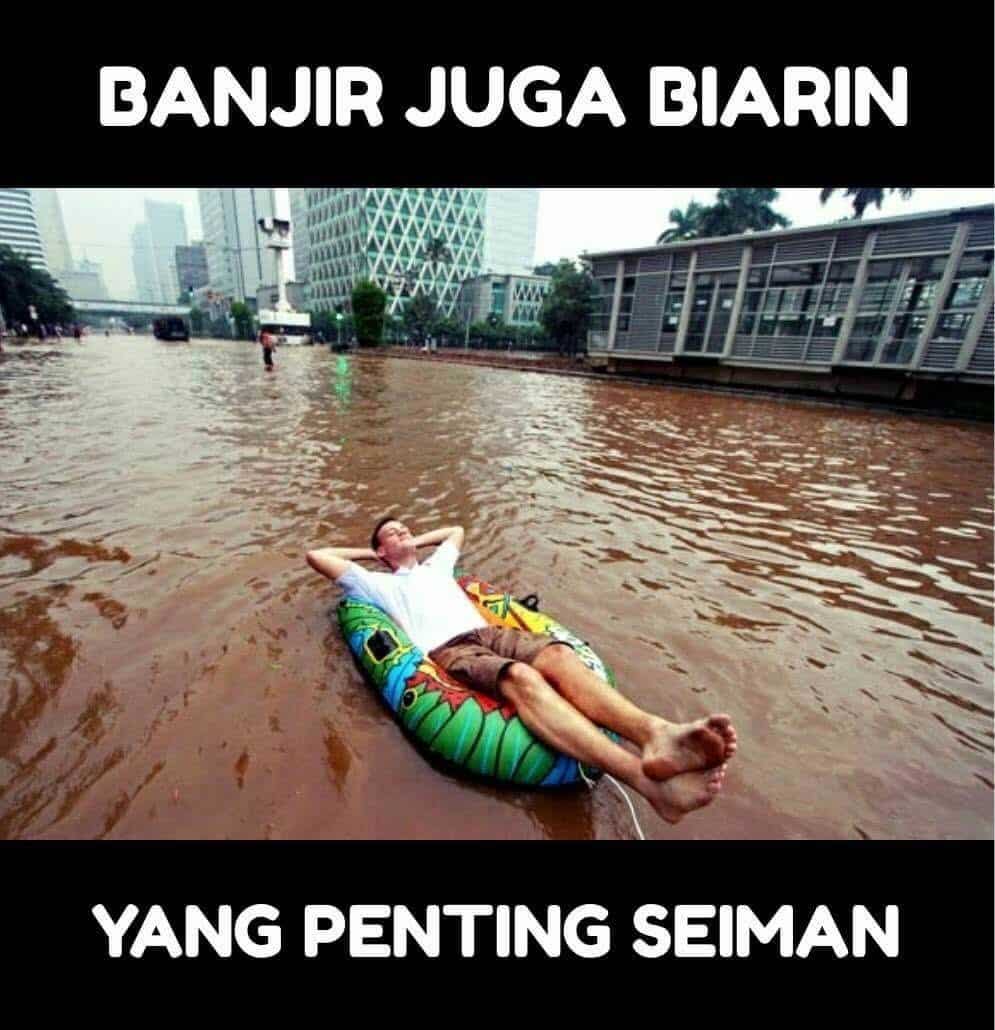 7 Meme Lucu Tanggapan Warganet Soal Banjir Jakarta Indonesia Meme